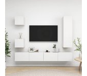 Juego de mueble para tv de 5 piezas aglomerado blanco