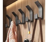 50 ganchos adhesivos resistentes para pared, sin taladros, autoadhesivos, antideslizantes, impermeables, duraderos, negros