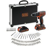 Black+decker bdcdc18bafc-qw trapano avvitatore a batteria, 18 volt, nero/arancione