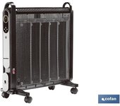 Radiador de mica negro modelo astana 2000w temporizador-mando