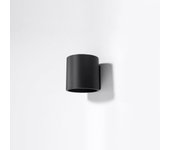 Sollux orbis - 1 lámpara de pared light up down negra, g9