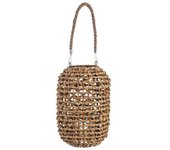 Decorspace farol 'eldoret' color natural con asa estructura metálica para exterior
