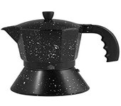 Cafetera de aluminio con decoración de piedra de inducción para 3 tazas.