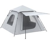 Tienda de campaña outsunny poliéster, metal plata 210x210x150 cm