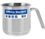 Hervidor de leche de acero inoxidable officine standard sara 12 gris
