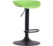 Taburete de bar con asiento giratorio y regulable en altura de plástico verde patas tipo tulipa de metal 10_0000384