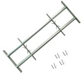 Vidaxl reja de seguridad ajustable ventana con 2 barras 700-1050 mm