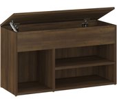 Banco para zapatos botas cómoda estante mueble de entrada almacenamiento 80 x 30 x 45 cm madera contracha 02_0022934