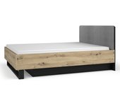 Cama con canapé 160x200 melody - diseño moderno con cabecero acolchado