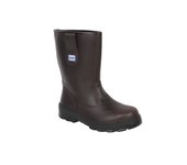Bota de piel forrada seguridad s3 modelo megan color marrón - tallas de 37 a 47 cofan