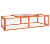 Vidaxl conejera de madera maciza de abeto 183x90x46,5 cm