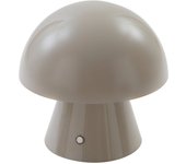 Lámpara de mesa lindby led recargable nevijo, gris, ø18cm, usb, atenuador, lámpara de mesa led