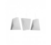 Lampada a sospensione tripla bianca 3x e27 lámpara colgante triple blanca 3x e27