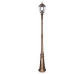 Farola exterior tomillo e27 ip44 ø26x26x220cm color bronce y oro