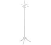 Perchero de pie de madera blanco 44x44x172