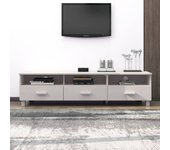Mueble para tv de madera maciza de pino blanco 158x40x40 cm