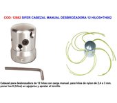 Sifer cabezal metal manual desbrozadora 12 hilos th002(0446)
