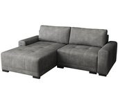 Sofá rinconero columbus 183, gris, función de descanso, almacenaje, 237x180x75cm