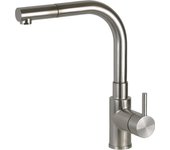 Mezclador de fregadero de cocina de acero inoxidable con ducha extraíble pollini ak0063 - acero inoxidable