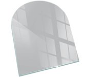 Placa de cristal para chimenea, zócalo protector de chimenea, diseño moderno | 80x70 | rectángulo | color gris claro