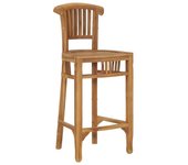 Vidaxl taburete de cocina de madera maciza de teca