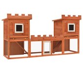 Vidaxl casa grande de animales jaula conejera doble jaula de madera