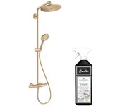 Hansgrohe croma select s 280 columna de ducha termostática bronce cepillado + limpiador briochin