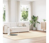 Vidaxl alfombra peluda de pelo largo navarra crema 240x340cm poliéster