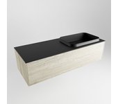 Mondiaz erin 120cm mueble de baño color light brown grey con 1 cajón. con lavabo ridge derecho 1 orificio color urban