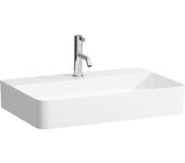 Laufen val lavabo sobre encimera, 1 agujero para grifo, sin rebosadero, us cerrado 650x420mm, h8162840001111, color: blanco