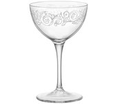Copas de cristal transparente con decoración liberty para martini cl23.5