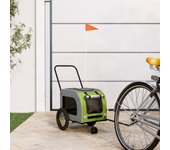 Vidaxl cochecito para perros verde de poliéster, acero 124 x 53 x 53 cm