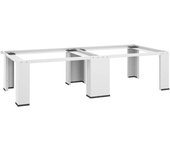 Vidaxl pedestal doble de la lavadora y la secadora blanco