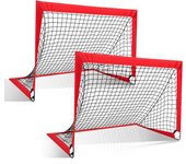 2x porterías de fútbol infantiles plegables mini portería de fútbol 120 x 90 x 90 cm