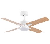 Ventilador dc talco blanco 4 aspas led 3 temperaturas