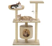 Vidaxl rascador para gatos con postes rascadores de sisal 95 cm beige