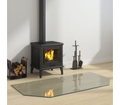 Vidaxl placa de vidrio para chimenea hexagonal 120x60 cm
