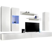 Mueble para tv fly e5 diseño, color blanco brillante. mueble colgante moderno y a la moda para su sala de estar.