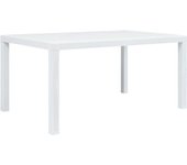 Maison exclusive - mesa de jardín plástico aspecto de ratán blanco 150x90x72 cm