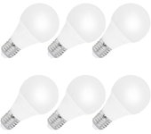 Pack de 6 bombillas led de 6w, de luz cálida, e27 con 85% de economizador de energía,540 lm 3000k, 20000h, 180 - 240v,54w,a+, para diferentes usos, de