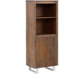 Librería con 2 puertas de pino marrón