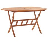 Mesa de jardín plegable madera maciza de acacia 135x85x75 cm