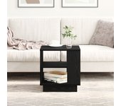 Mesa de café vidaxl negro roble 40x40x43 cm madera elaborada