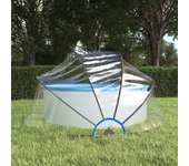 Vidaxl cúpula para piscina redonda pvc 315x158 cm