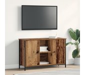 Mueble para tv vidaxl de roble artesano 101x35x65 cm en madera elaborada y acero