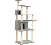Torre de muebles para gatos, juguete para trepar, rascador, plataforma para trepar con postes rascadores 02_0022584