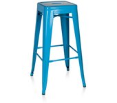 Taburete vantaggio high métalico azul claro hjh office
