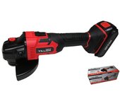 Talox amoladora 115 profesional 2x bateria li-ion 20v 2ah+cargad
