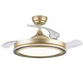 Ventilador dc picolo dorado led con mando a distancia y cct