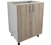 Mueble bajo karo haaus, 2 puertas, roble sonoma oscuro/blanco, 60 x 50 x 80 cm
